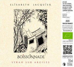 Boissonnade Syrah sur Argiles 2025