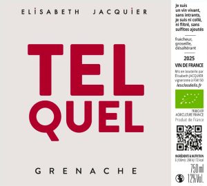 "TEL QUEL" Grenache 2025